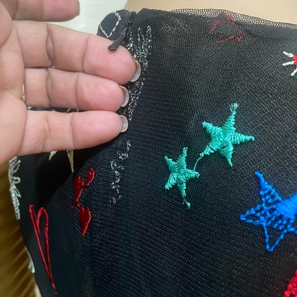 Maje Rosia Long dress with all-over embroidery size 3 like new - Picture 8 of 16